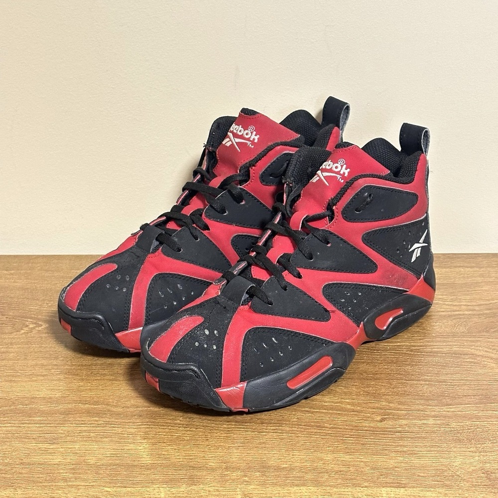Reebok Kamikaze Men's/Boy's sz 5.5 Black Red Shawn Kemp Basketball V61798 Youth